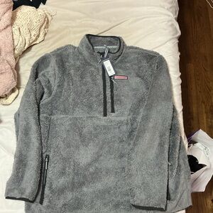 Vineyard Vines Charcoal Fleece Quarter-Zip